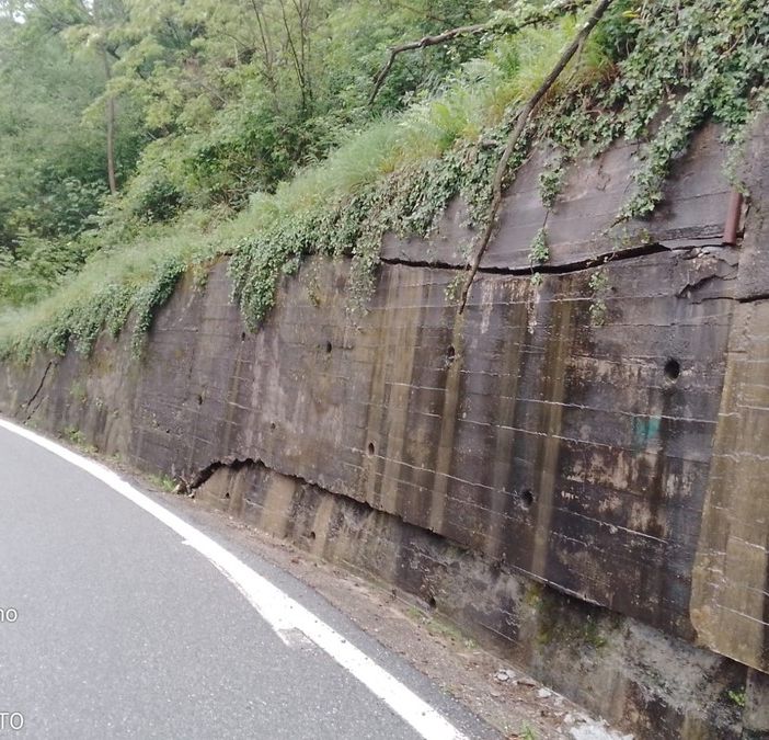 Città metropolitana valuta il costo dell'intervento per il cedimento di un muro di contenimento sulla provinciale 73