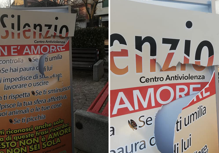 A Settimo distrutto totem del centro antiviolenza: &quot;Atto che non arresta il nostro impegno per le donne&quot;
