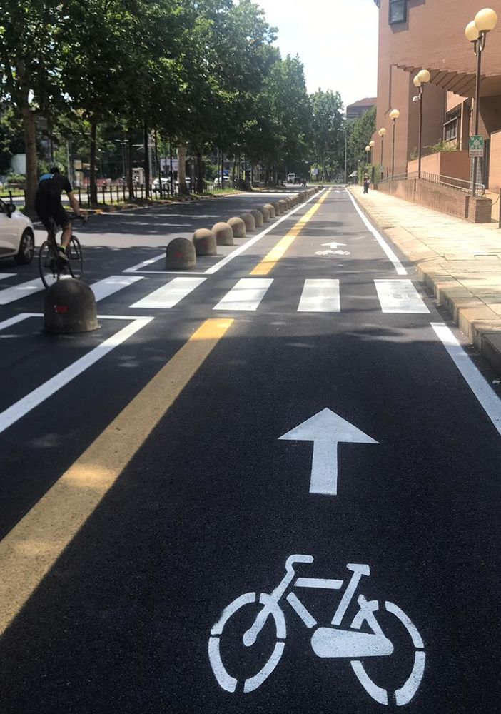 Torino ha una nuova pista ciclabile &quot;a costo zero&quot;: terminati i lavori a fianco del Palazzo di Giustizia