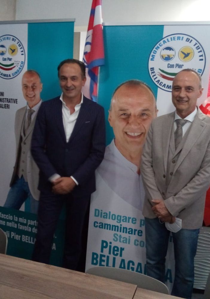 Moncalieri, Cirio a fianco del candidato sindaco del centrodestra Bellagamba: &quot;Anche qui serve un'altra velocità&quot; (FOTO e VIDEO)