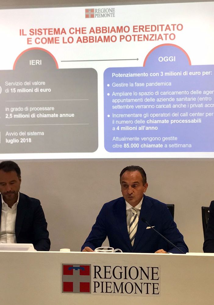 Il governatore Cirio e l'assessore Icardi