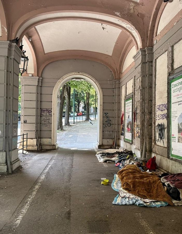 clochard ai giardini reali