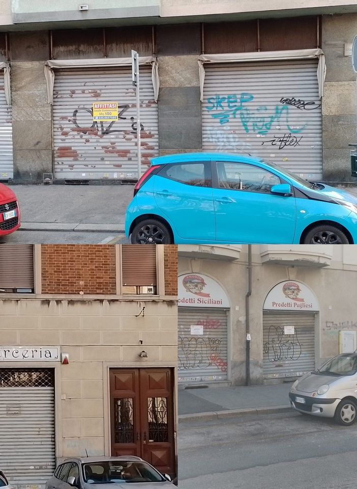 Negozi serrante abbassate