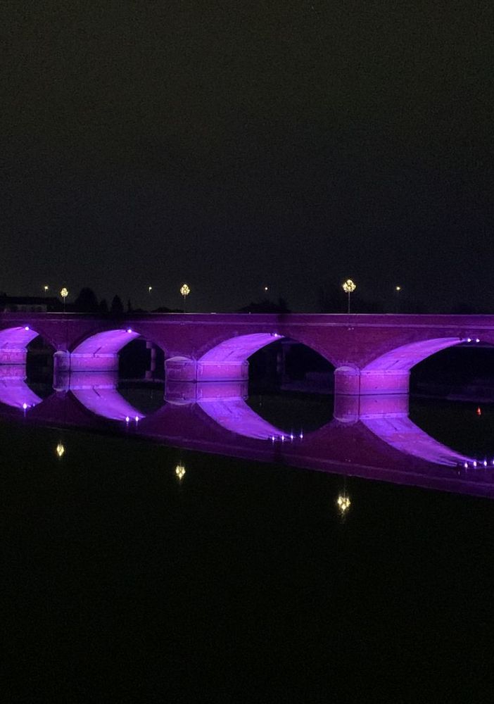 Anoressia e bulimia, staserail Ponte Vecchio di San Mauro si illumina di lilla