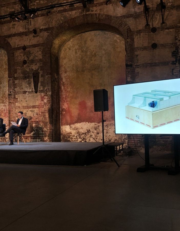In foto uno degli otto progetti per il padiglione europeo alla Biennale di Venezia