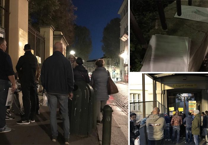 La notte dei torinesi all’anagrafe centrale: in coda per ore per svolgere una pratica [FOTO e VIDEO]