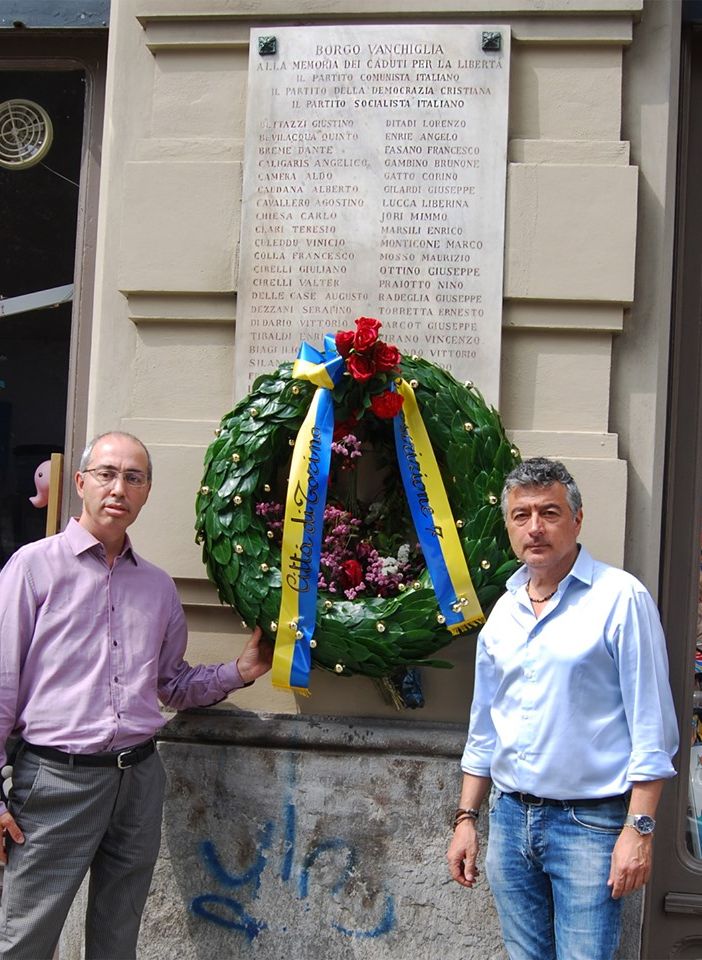 Vanchiglia, torna la corona ai caduti della Resistenza in Largo Montebello