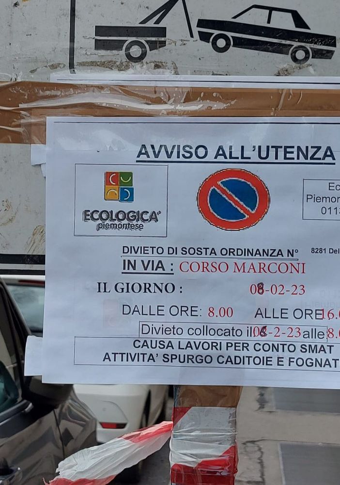 Corso Marconi: tra divieti di sosta prolungati e i posti auto che scarseggiano si aspetta la pulizia delle fognature