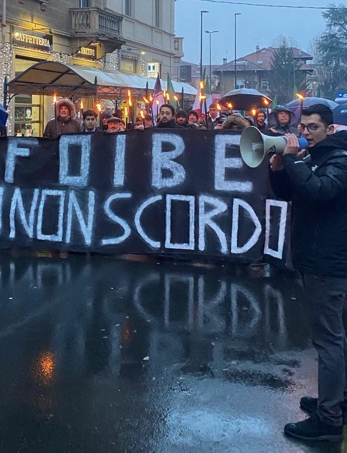 Manifestazione e fiaccolata di FdI per ricordare le vittime delle Foibe