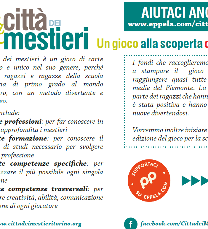Un crowfunding per aiutare i ragazzi torinesi a scegliere dopo la scuola dell'obbligo divertendosi