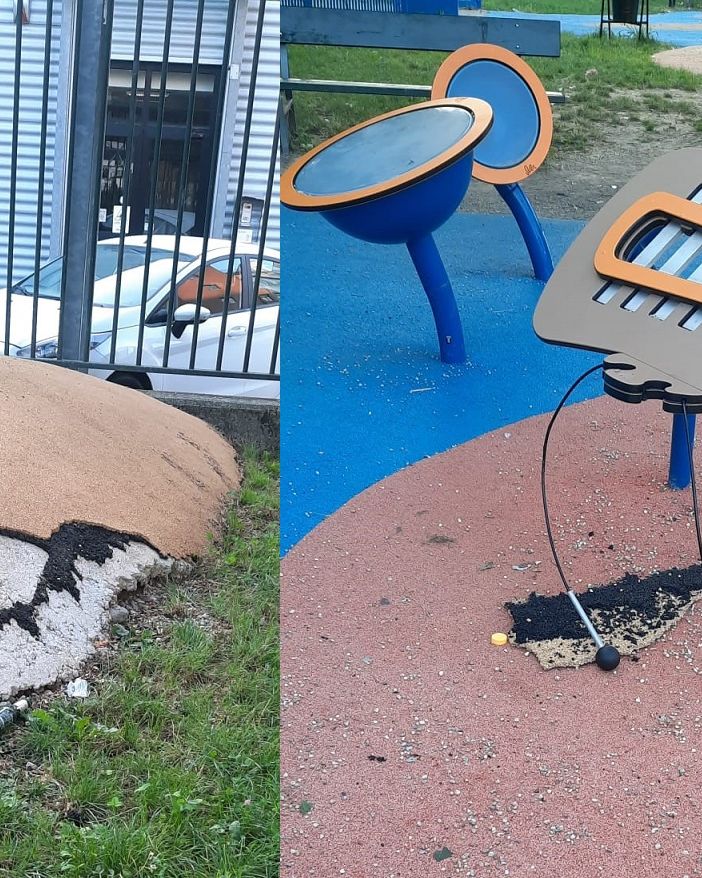 Rifiuti, fontana e giochi per bambini rotti: ai Giardini Madre Teresa torna il degrado