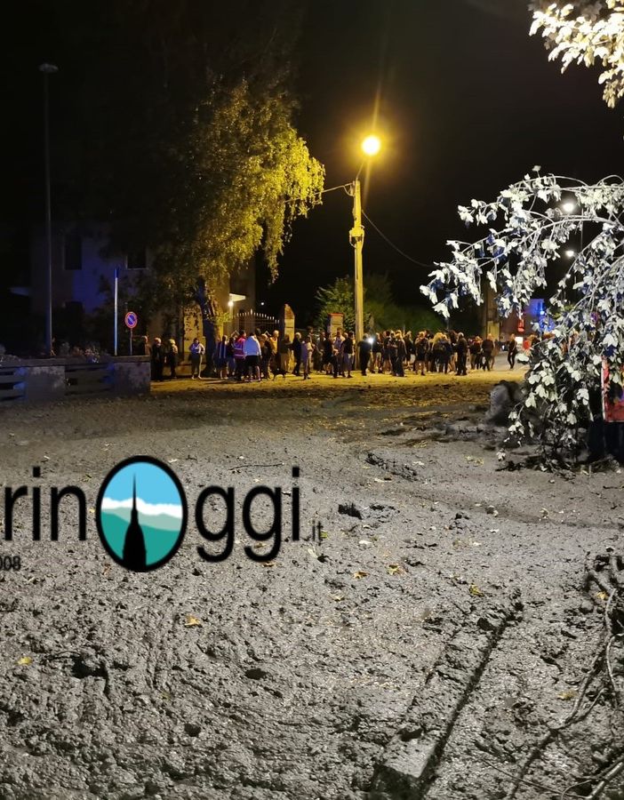 Fango nelle strade di Bardonecchia