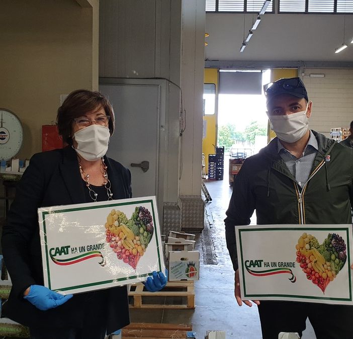 La Caat-ena di solidarietà del CAAT e la donazione di 3 quintali di prodotti a favore dei Frati Minori Piemonte Onlus