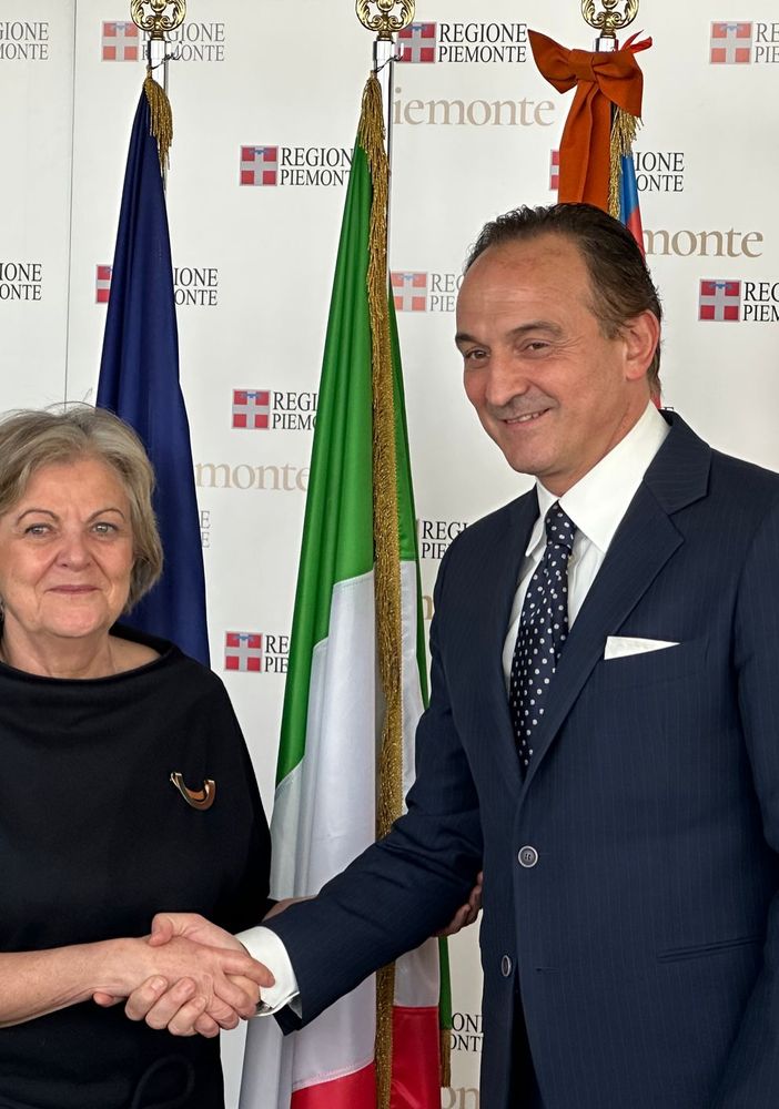 elisa ferreira con il presidente cirio