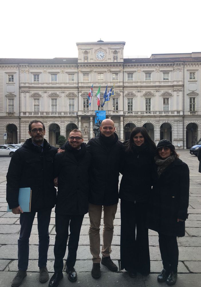 Domenico Fioravanti insieme alla sindaca di Torino Chiara Appendino