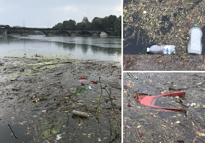 Il Po è una discarica a cielo aperto: un tappeto di plastica inquina le acque del fiume