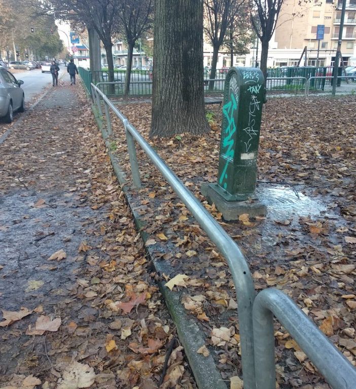 Giardini Notta ricoperti dalle foglie: richiesta una raccolta straordinaria