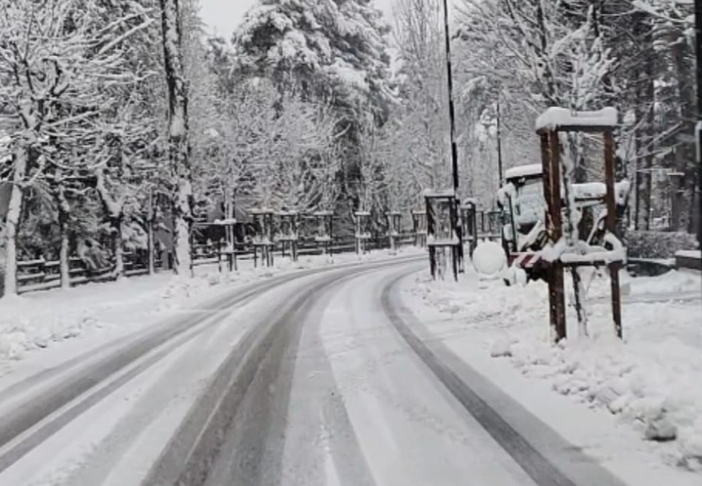 neve in via di Bardonecchia