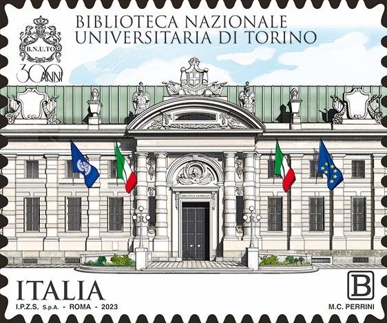 Poste Italiane dedica un francobollo alla Biblioteca Nazionale Universitaria di Torino