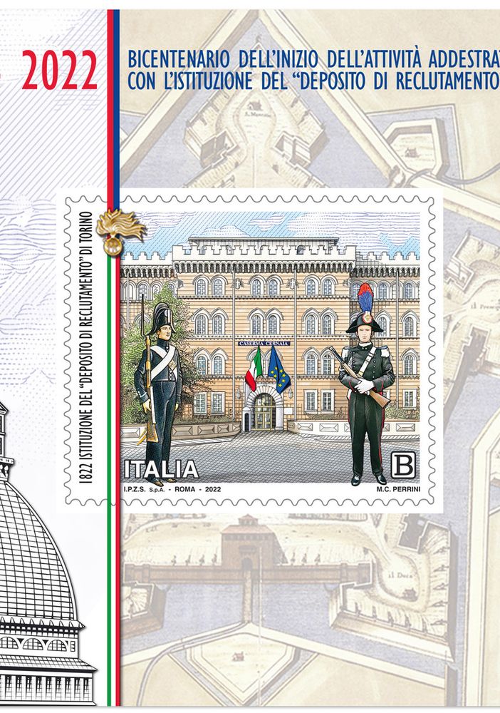 Poste Italiane celebra i carabinieri: un francobollo per il bicentenario dell’attività addestrativa nell’Arma