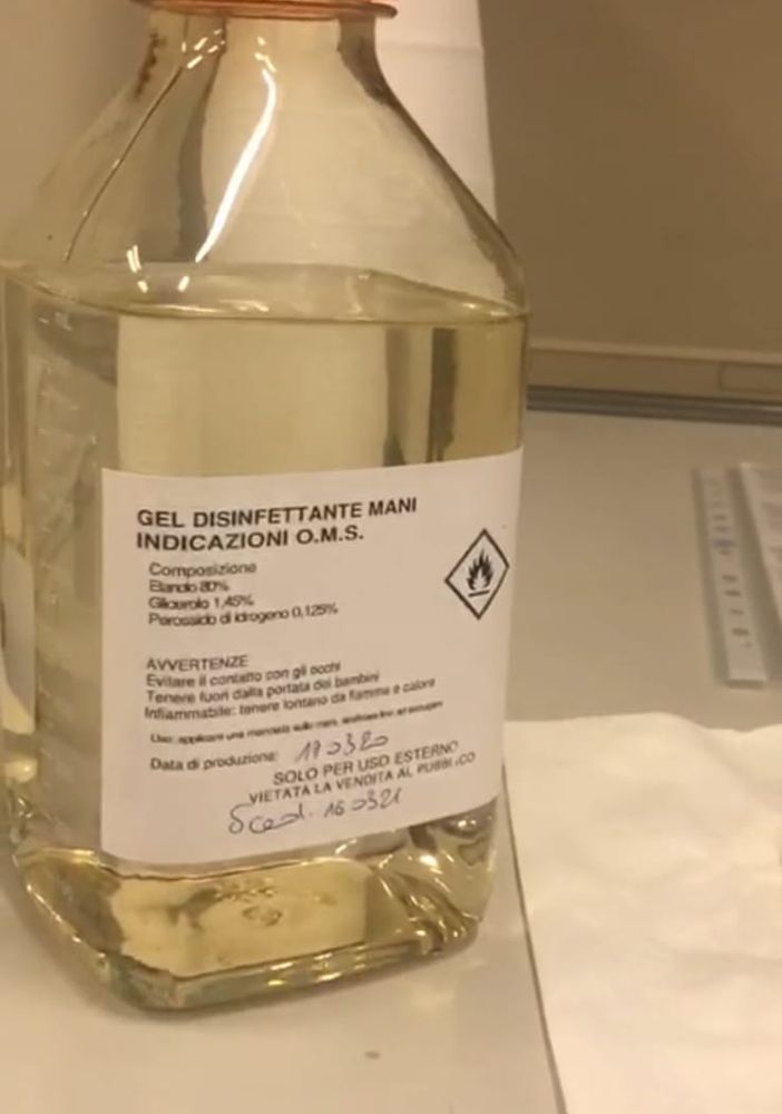 Coronavirus, in otto giorni Arpa ha prodotto più di mezza tonnellata di gel igienizzante