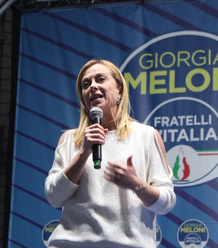 comizio Giorgia Meloni per Damilano