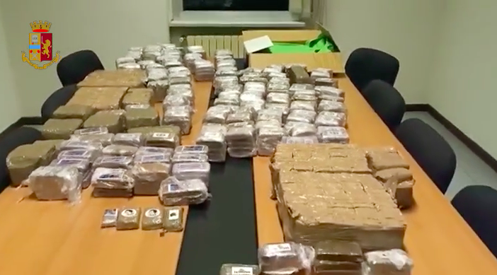 L'hashish sequestrata a Torino