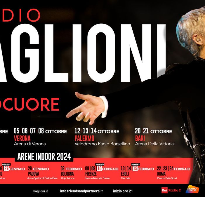 Claudio Baglioni aggiunge una nuova data torinese per il suo tour &quot;aTUTTOCUORE&quot;