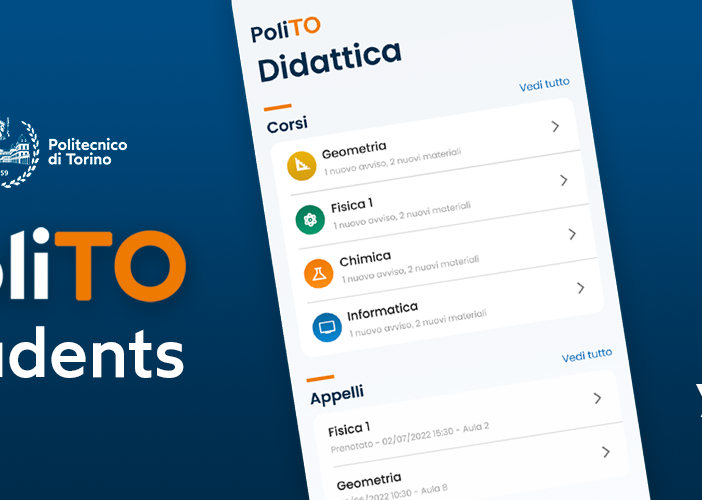 La nuova App PoliTO Students: un’esperienza innovativa e coinvolgente per gli studenti del Politecnico