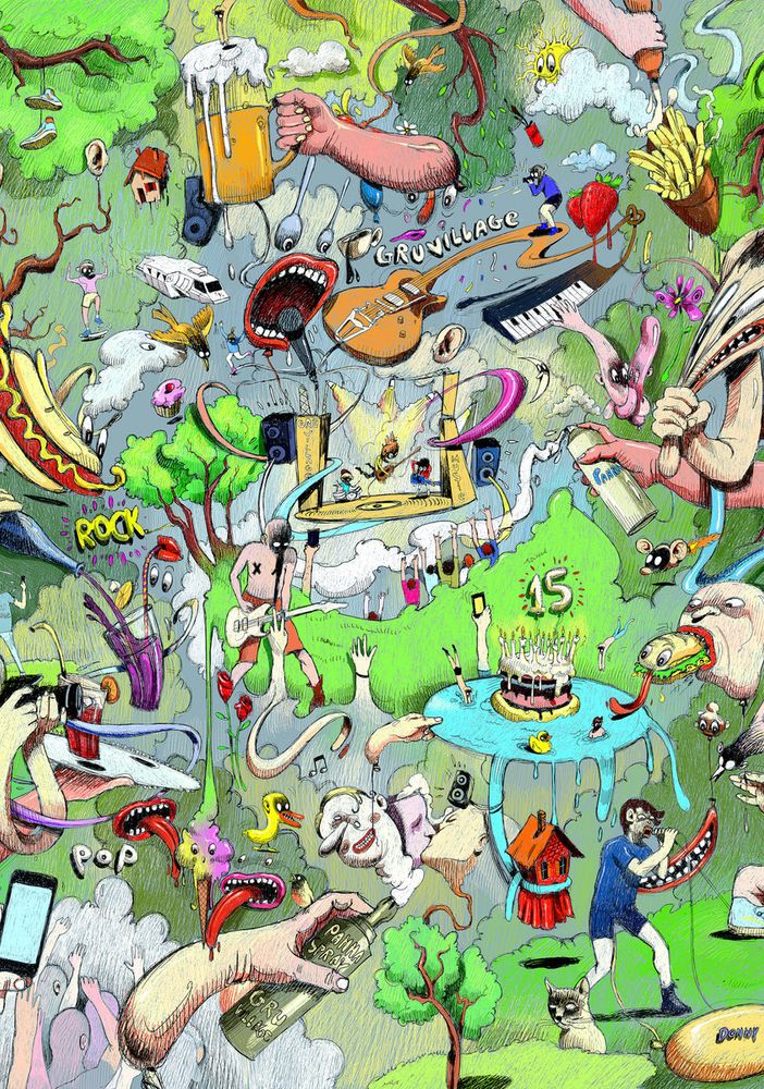L'artista Donato Sansone per la nuova immagine del GruVillage 105 Music Festival