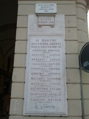 La Città metropolitana con il Gonfalone alla commemorazione della Strage del XVIII Dicembre 1922