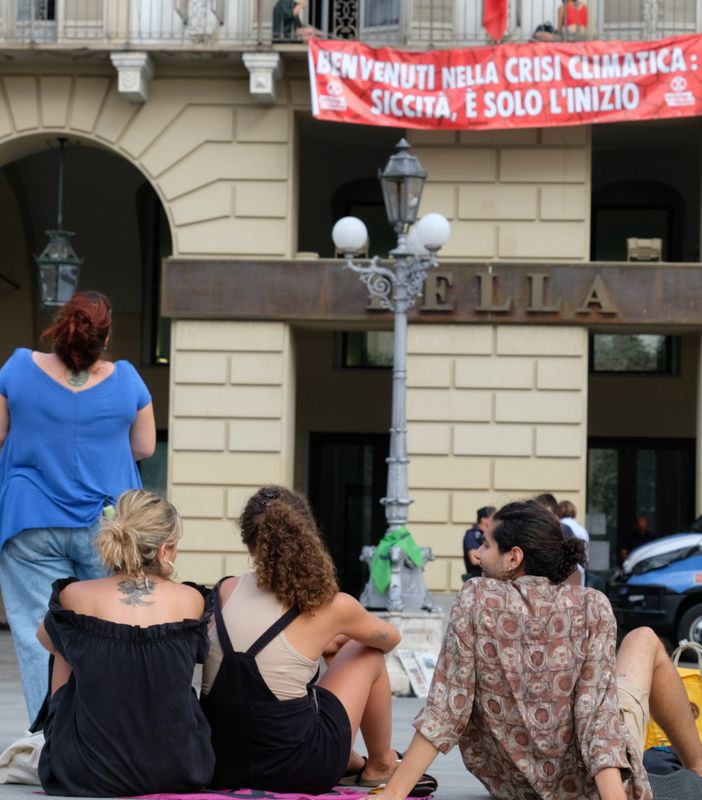 Un momento della protesta del 25 luglio