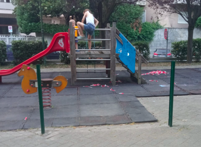 scivolo rotto prima e dopo