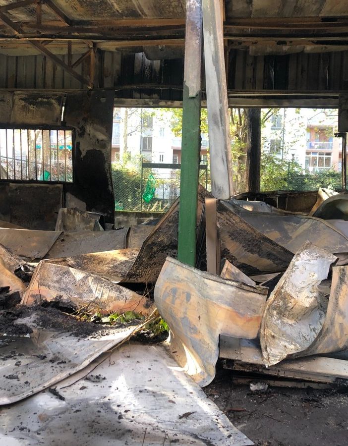bocciofila andata in fiamme e distrutta