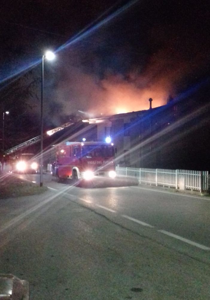 Incendio in una casa a Borgofranco d'Ivrea