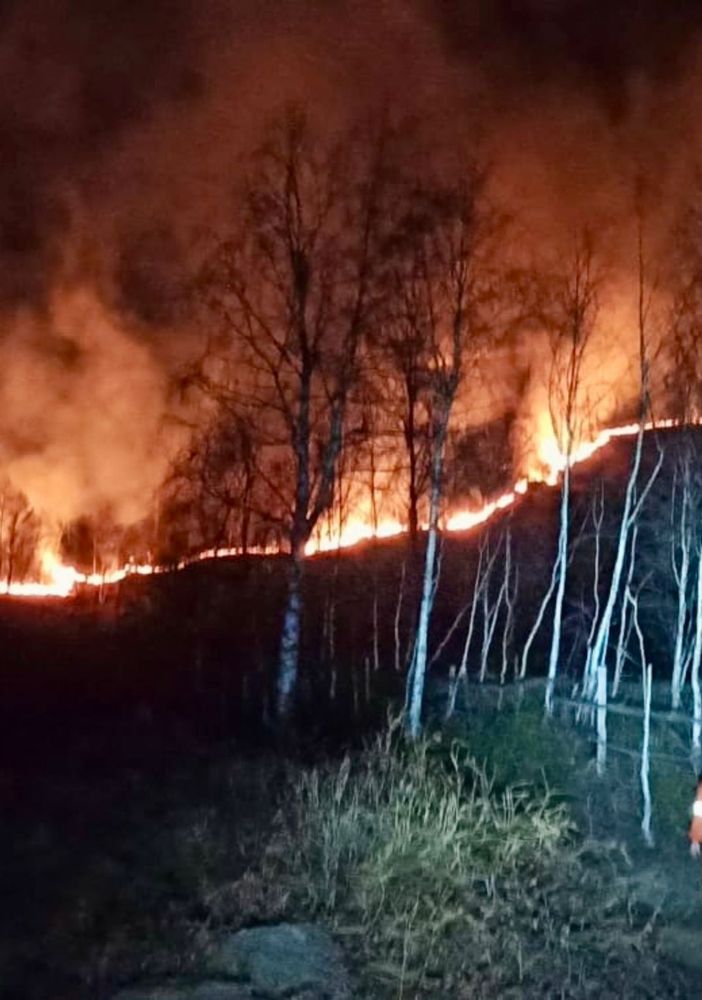 Grosso incendio boschivo al confine tra Biellese e Torinese: notte di lavoro per vigili del fuoco e Aib [FOTO E VIDEO]