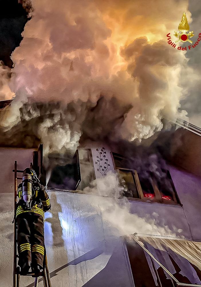 In fiamme una villetta a San Secondo di Pinerolo