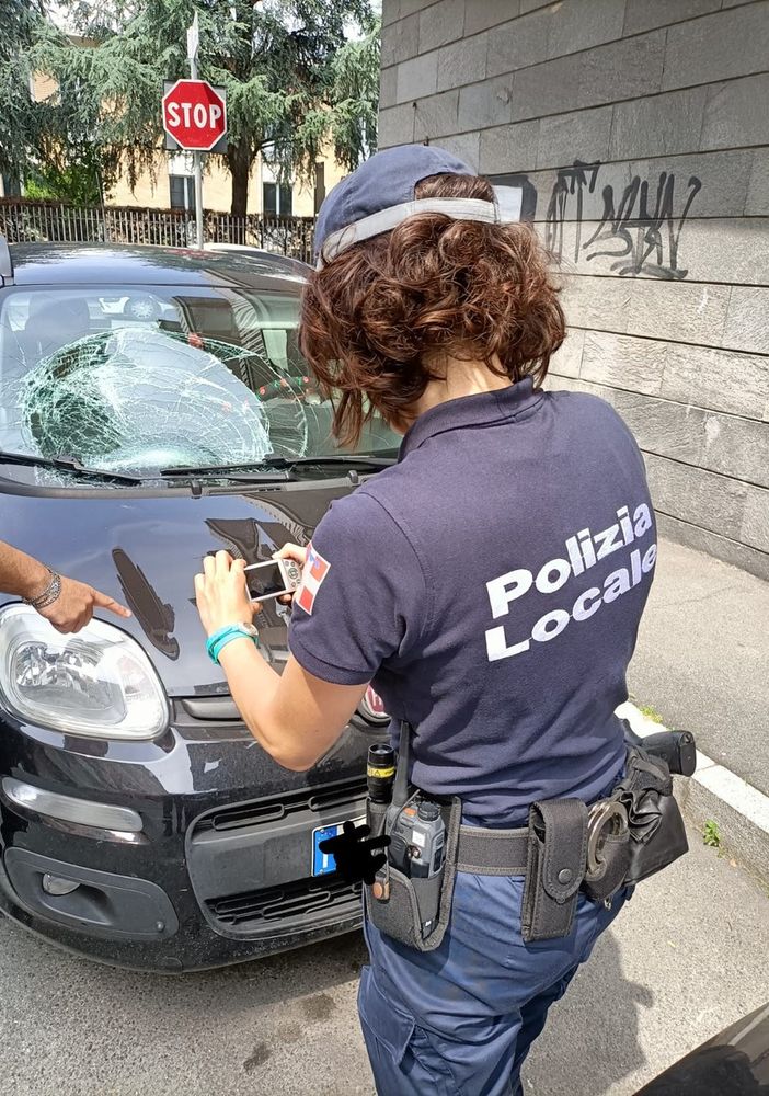 incidente polizia locale nichelino