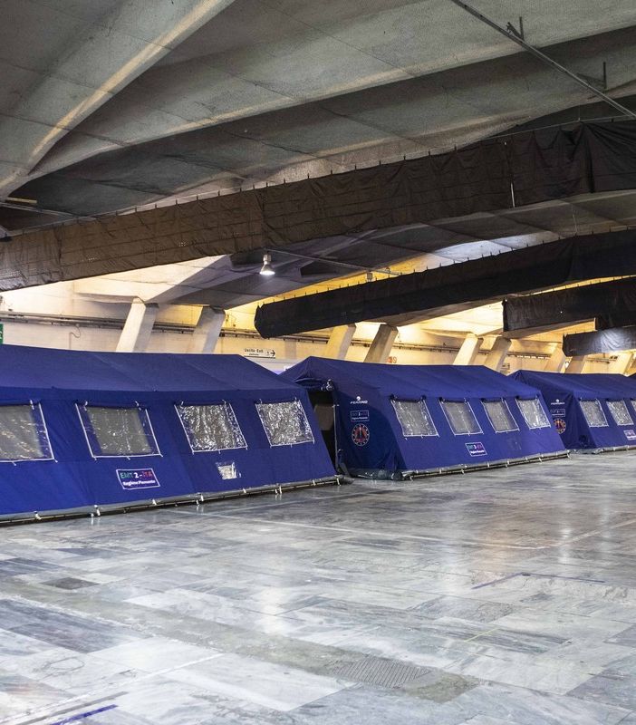 Torino Esposizioni - L'interno dell'ospedale del Valentino