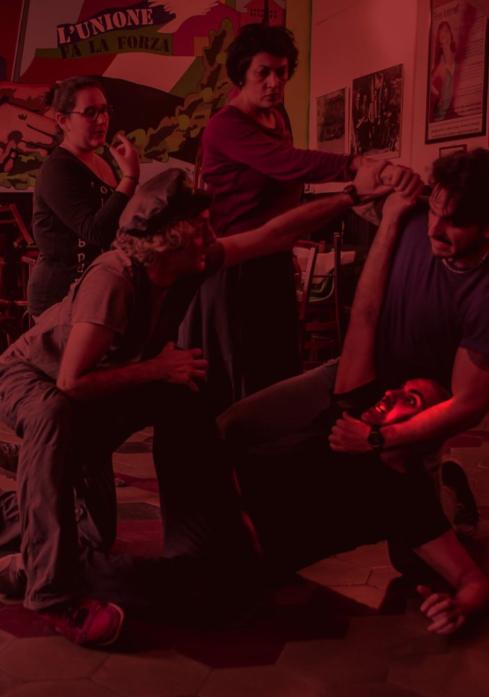 Il cast di &quot;La damnation de Carmen&quot; durante le prove