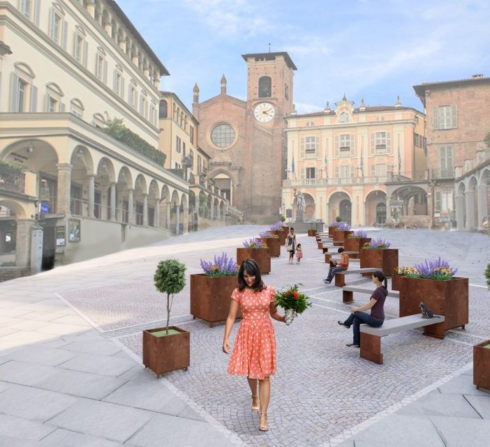 Ecco come sarà la nuova piazza Vittorio Emanuele a Moncalieri