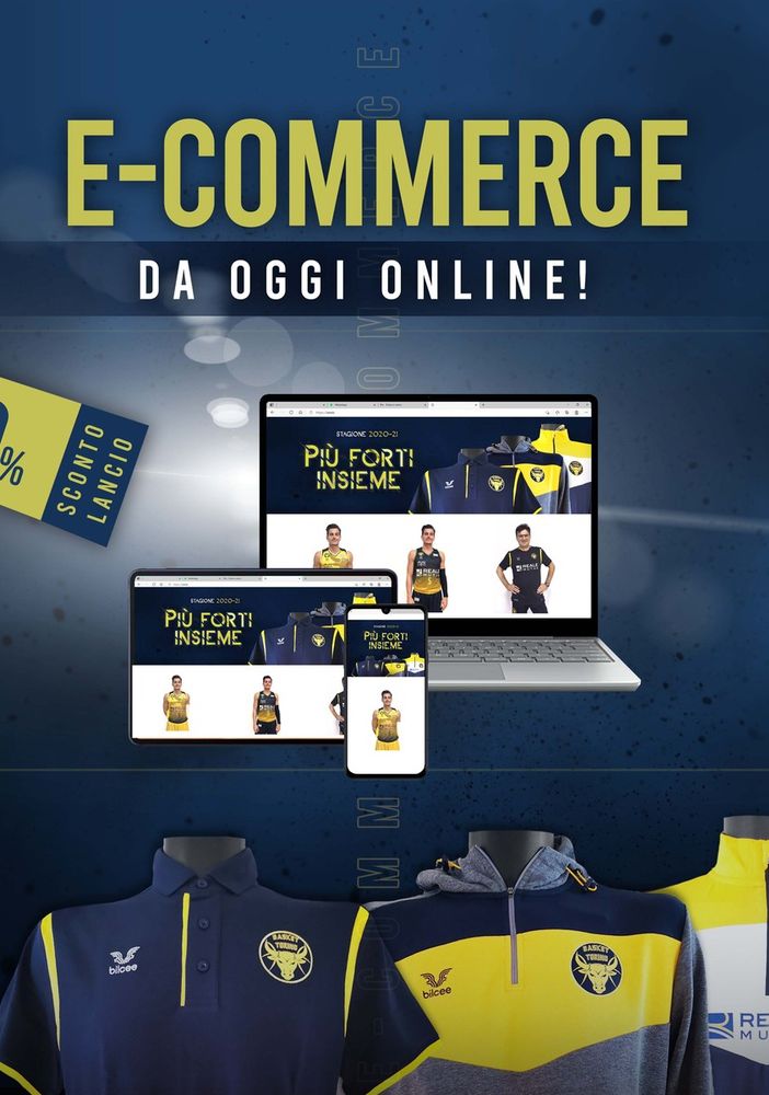Nasce l'e-commerce della Reale Mutua Basket Torino