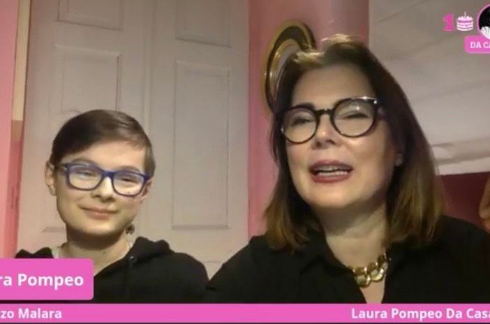 Laura Pompeo e il figlio Lorenzo