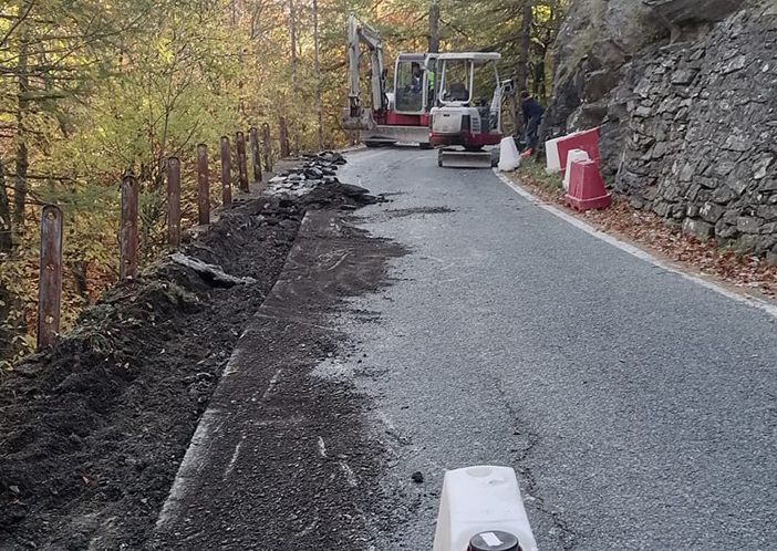 Moncenisio, lavori in corso lungo la Strada Provinciale 212