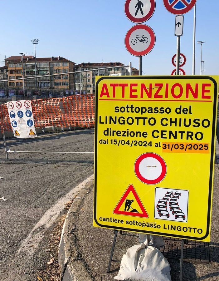 Ancori lavori e chiusure per il sottopasso del Lingotto