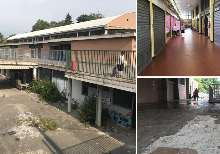 Il centro commerciale Le Verbene, dietro piazza Montale