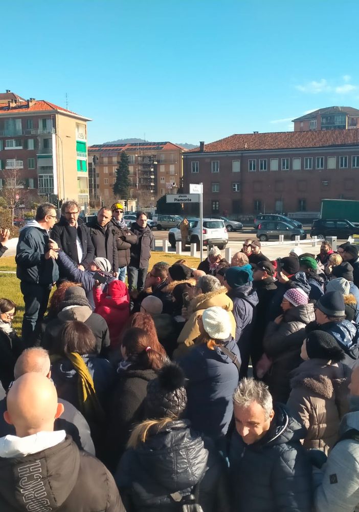 manifestazione dei lavoratori Lear