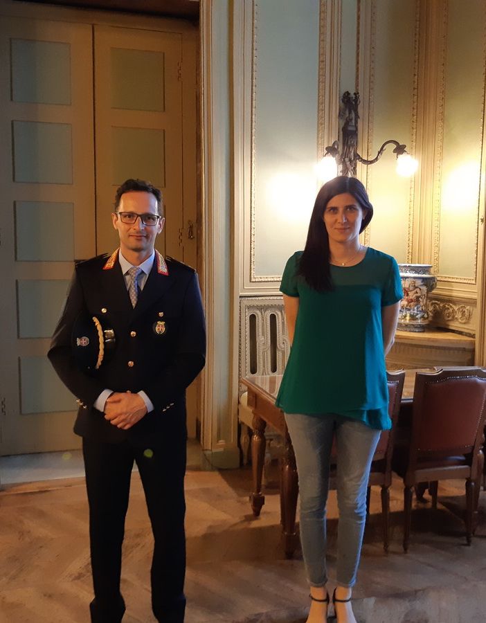 Chiara Appendino incontra Massimo Linarello,  primo comandante del Corpo di Polizia Metropolitana