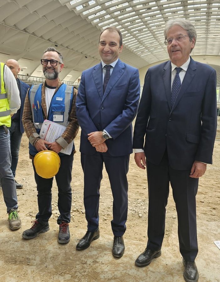 Il sindaco Stefano Lo Russo e il commissario europeo Paolo Gentiloni