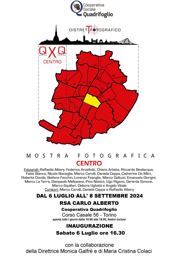 La Rsa Carlo Alberto organizza la mostra fotografica &quot;QuartierexQuartiere&quot;